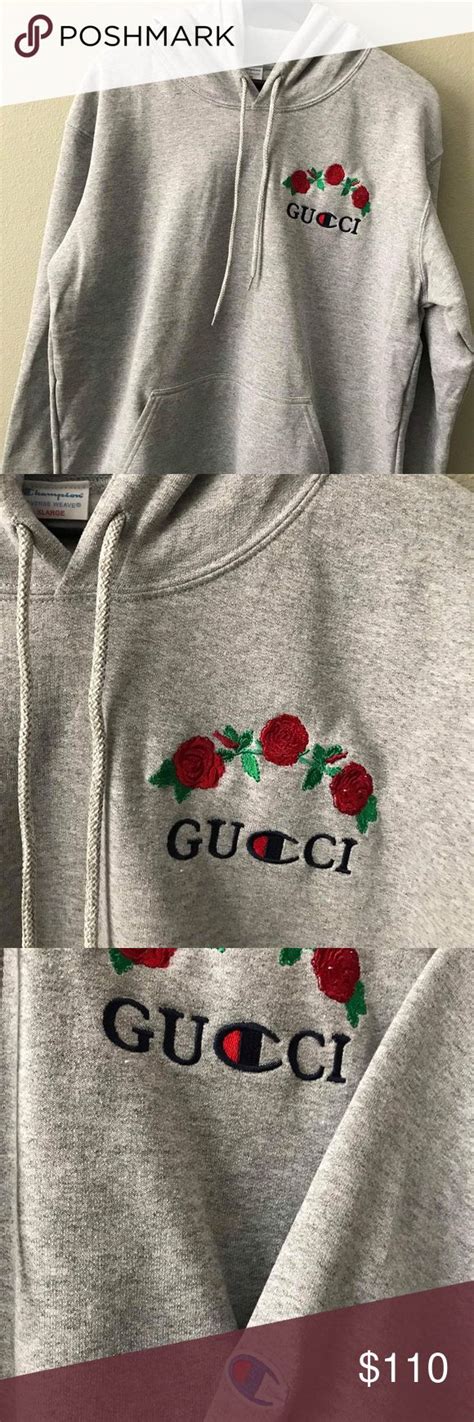 gucci x champion roses hoodie ava nirui|Ava Nirui Releases a Gucci x Champion Bootleg Hoodie.